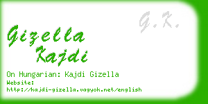 gizella kajdi business card